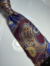 NWT VERSE 9 MULTI COLOR PAISLEY STYLE PRINT SILK DESIGNS NECK TIE  HANKY