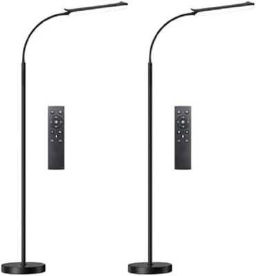 Floor Lamp 2 Pack, 18W 1800LM Bright LED Floor Lamp with 2 Remotes & Works with