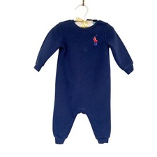Polo Ralph Lauren Baby Boys Fleece Coverall Navy Blue Size 6M