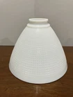 Vintage Milk Glass Waffle Pattern Lamp Shade Diffuser 7 7/8” Wide  2.25 Fit