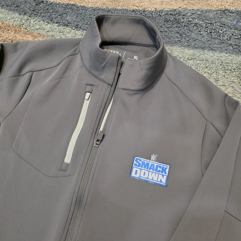 Top Pullover Para Mujer Antigua Gris SmackDown Generación Cuarto Cremallera Foto 3 de 4