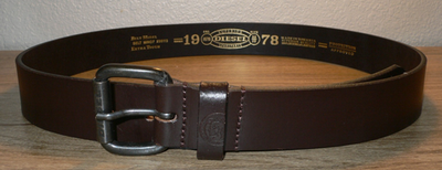 DIESEL ブラウン　ベルト 95/38 New Men's DIESEL Dark Brown Buffalo Leather Belt Size 38/95 cm US