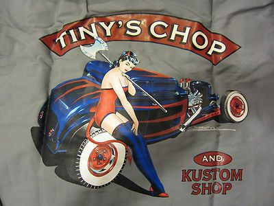 Rat Rod Hot Rod Zombie ''Tiny's Chop Shop'' #1 Shop Shirt