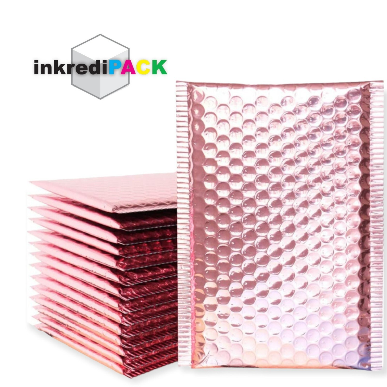 InkrediPack™ 6X10 #0 - 180 Pack - Metallic Bubble Mailers (Usable Size: 6X9)