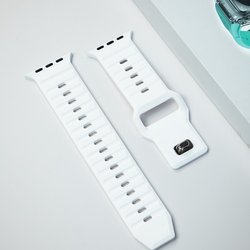 Do Apple Watch Ultra2 & Ultra1 49mm Seria 1-9 38-45mm Silikonowy pasek Pasek sportowy - Zdjęcie 20 z 20