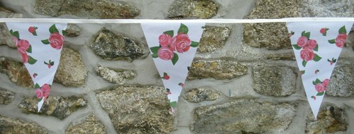 Floral Flowers Pattern Flag Polyester Bunting - Premium Quality - Picture 25 of 39