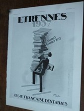 REGIE FRANCAISE DES TABACS by PAUL COLIN advertising paper ILLUSTRATION 1936