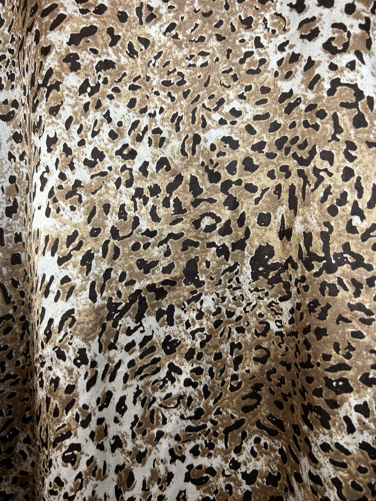 VETEMENTS Cool Clothings Mumu Vestito Donna OS Casa Accappatoio Stampa Animalier Beige Nero Raso
