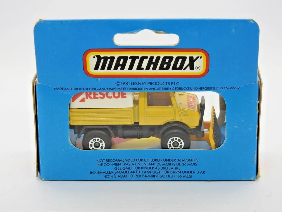 Matchbox Lesney 1983 MB 48 Unimog Schutz Neuwertig Vnm Ungeöffnet M Blau Fenster - Bild 3 von 4