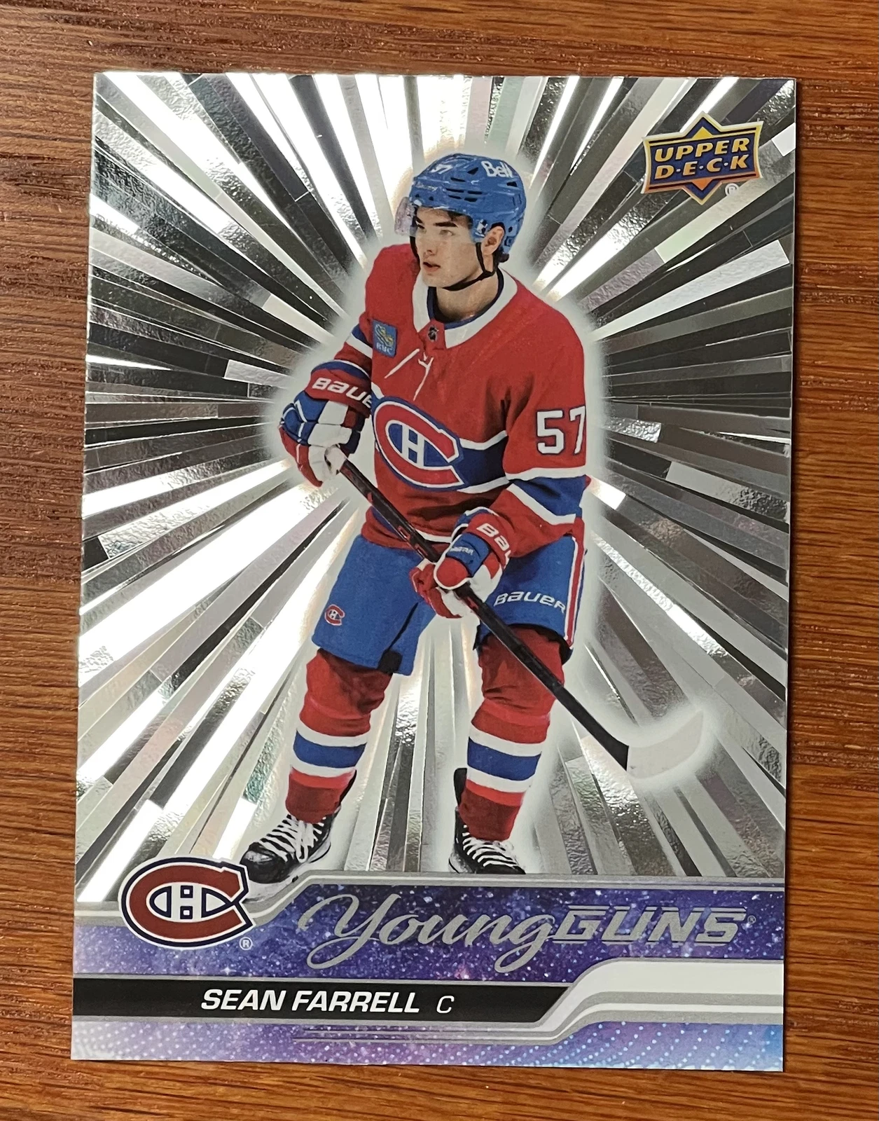 2023-2024 Upper Deck Sean Farrell Young Guns Silver Outburst #234 Canadiens