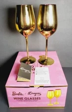 New In Box Dragon Glassware x Barbie Wine Glasses, Dreamhouse Collection, Movie