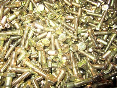 1200 1/4-20 X 2 Hex Head Cap Screws Grade 8 Yellow Zinc