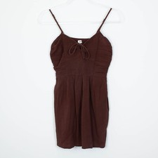 American Eagle Smocked Romper Brown Womens Size XS NWT
