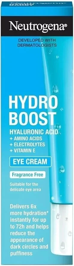 3X Neutrogena Hydro Boost Eye Cream with Hyaluronic Acid&Vit E, for Tired-eyes