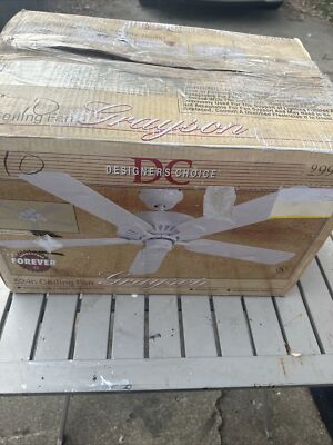 Designers Choice Grayson 55  White Ceiling Fan 5 Blades