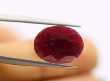 Facettiert Oval Schliff 13 X 10 MM Natürliche Rubin Dunkelrot Farbe Lose