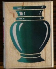 Stampendous Bold Vase Rubber Stamp H064 1994 Flowers Floral Decoration