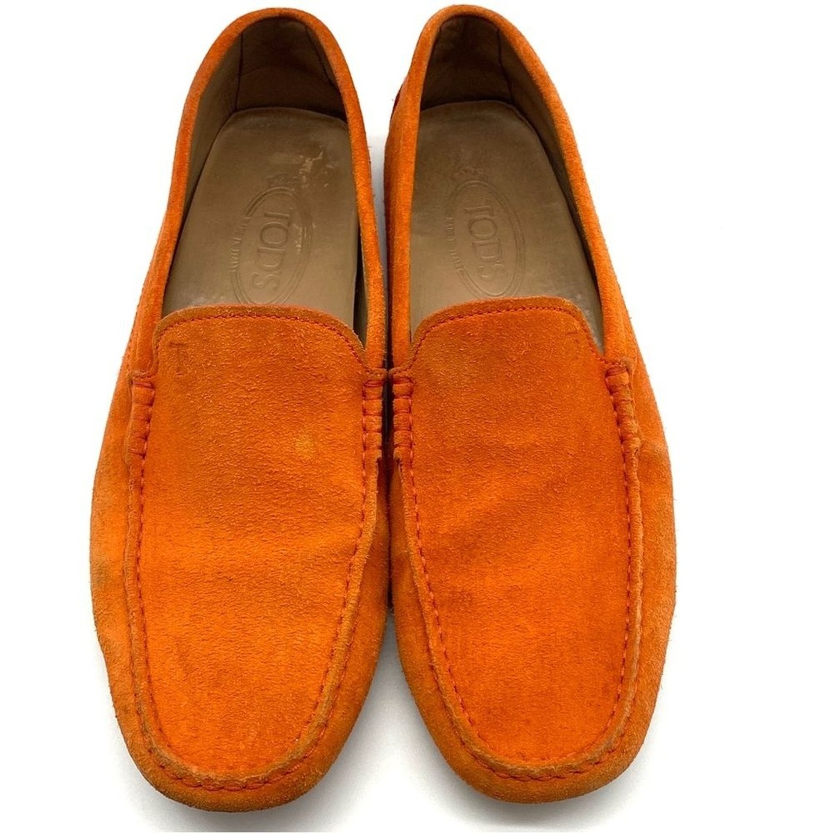 Tod’s men’s city gommino driving shoes orange $390 Tods 6A Burnt Orange Rust Double T Loafer City Gommino  main image 2