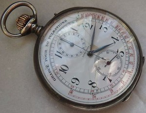 Longines Medical Chronograph Pocket watch open face 55 mm. in diameter |  eBay