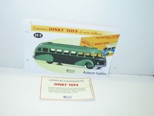 1 plug certificate. DINKY TOYS ATLAS repro ref 29 E 2, green isobloc coach