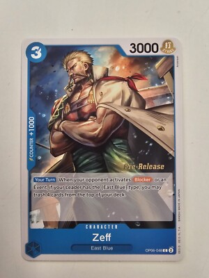 One Piece Card Game - Zeff (OP06-048) Prerelease Promo Englisch