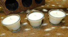 6 Replacement Sugar Mold Candle Holder Primitive Clear Glass Votive Candles  