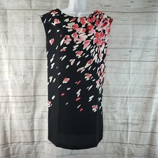 Ann Taylor LOFT Womens Dress Sz XP Black Pink Sleeveless