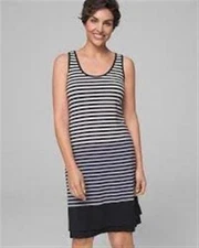 NWT Soma L Reversible Stripe Ombre Swing Dress 92832