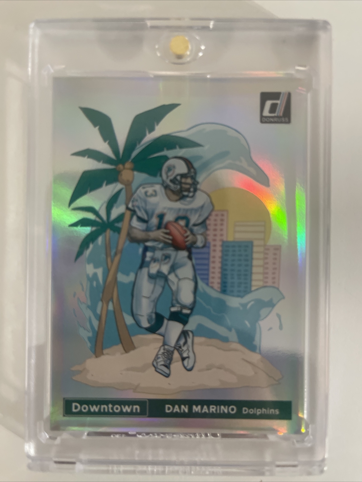2021 Donruss Dan Marino Downtown Holo SSP Case Hit #DT-2 Miami Dolphins