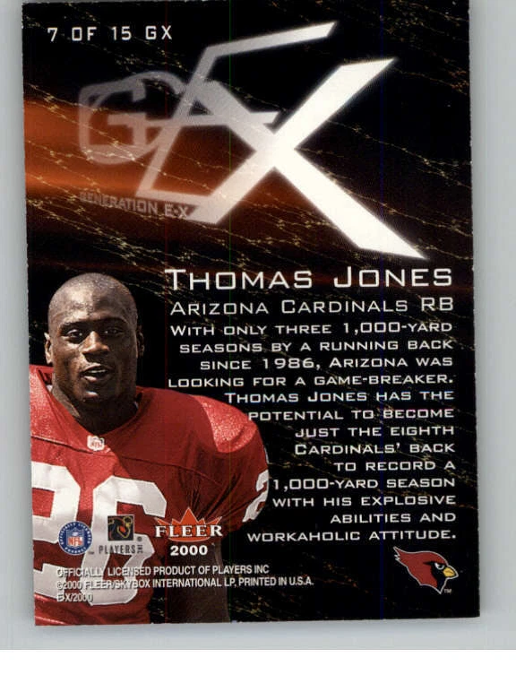2000 E-X Generation E-X #7 Thomas Jones (ref 135326) - Image 2 of 2