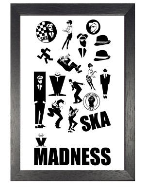Madness 8 englische SKA Band Graham Suggs McPherson Dikron Tulane Musik Poster