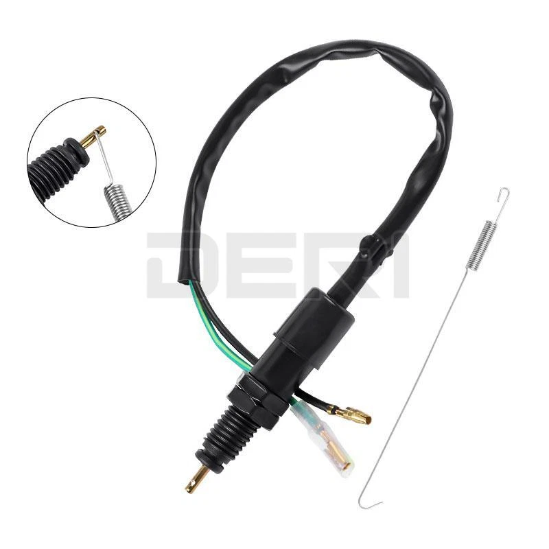 2X Interruptor de luz de freno trasero universal para motocicleta con resorte para Honda Yamaha Foto 4 de 4