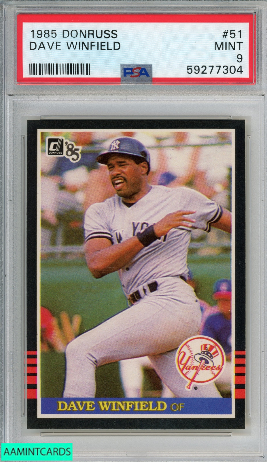 1985 DONRUSS DAVE WINFIELD #51 NEW YORK YANKEES HOF PSA 9 MINT