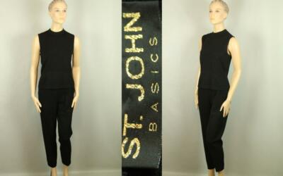 Black Santana Knit Set Dress Pants 