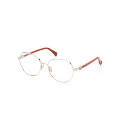 MAXMARA ラウントフレムメカネ MM5034 028 Max Mara MM5034 028 Gold Orange Metal Optical Eyeglasses