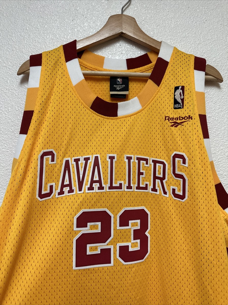CLEVELAND CAVS LEBRON JAMES STITCHED REEBOK THROWBACK 70S JERSEY