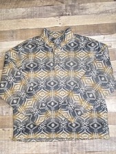 Ariat Tek Wesley Fleece Sweater Brown Aztec Pattern Men's Size XL Southwestern