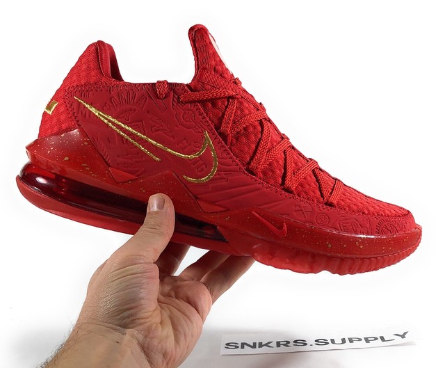 Nike Lebron 17 Low TITAN Size 10 Red Metallic Gold Cd5008 600 Basketball for sale online | eBay