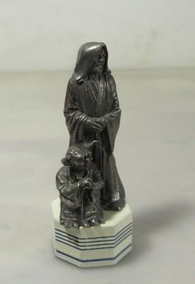 Star Wars Danbury Mint Obi Wan Kenobi & Yoda Chess Pewter 1994 Rare