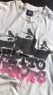 Stussy Distressed Vintage 2006 Ghetto Heroes extremely rare tshirt