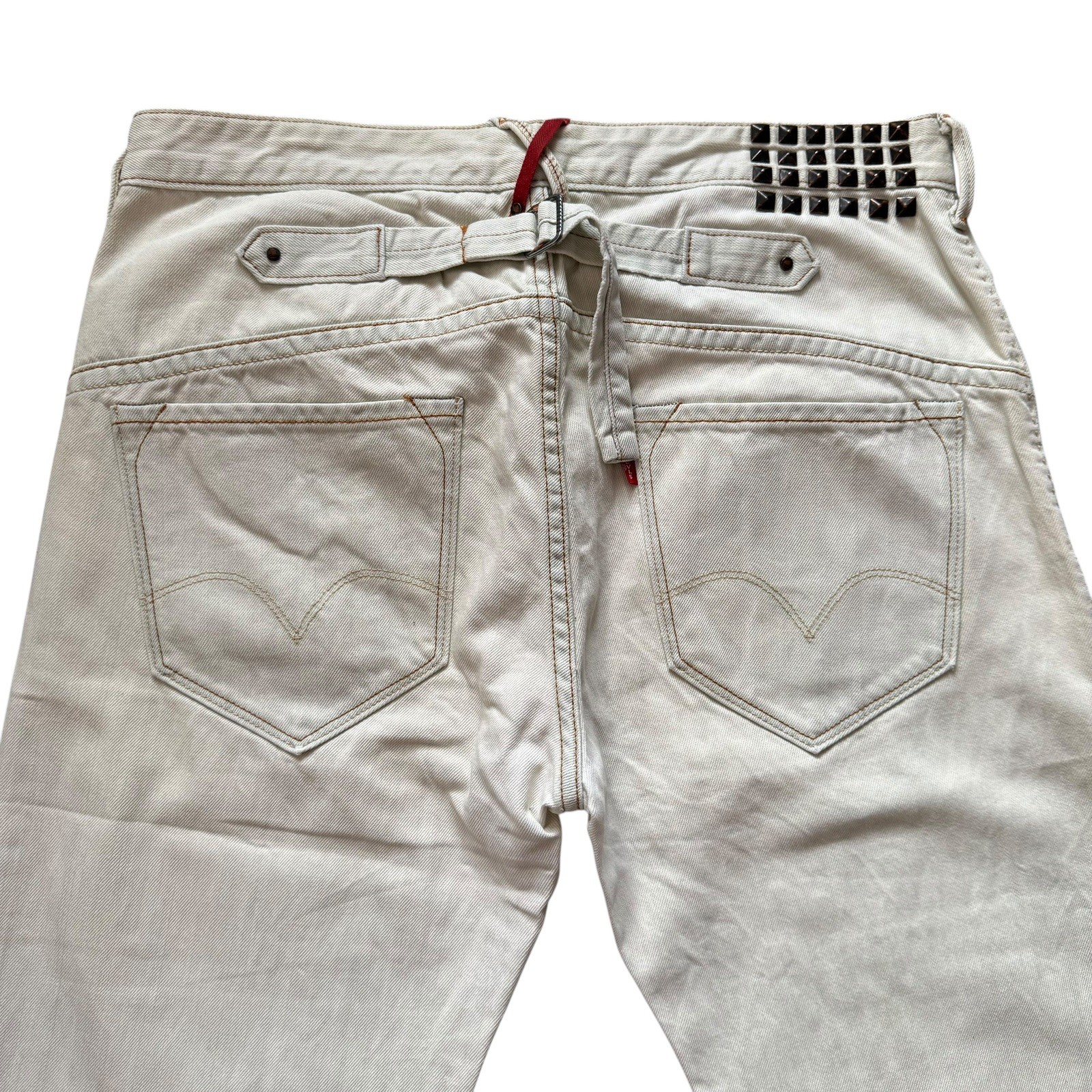 Vintage Levi's Redloop Buckle Back flare Leg Jeans Gothic Punk rare y2k 33x30 image 9