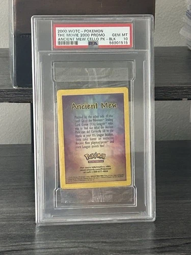 2000 Pokémon  Movie  Promo Ancient Mew Holo Cello Pack  BLK ltr PSA 10