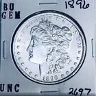 1896 BU GEM MORGAN SILVER DOLLAR UNC MS+++ U.S. MINT RARE COIN 2697