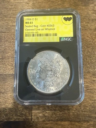 1904-O $1 Morgan Silver Dollar NGC MS61 Whatnot Live Opened Sealed Bag