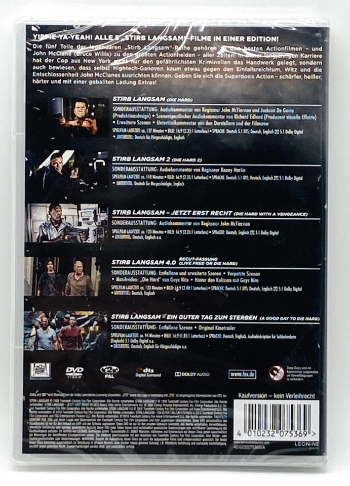 Stirb Langsam Collection DVD NEU und OVP in Folie - Bild 2 von 4