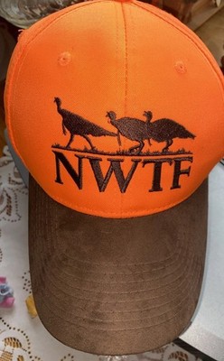 Outdoor Cap NWTF Blaze Orange Brown Hunting Hat Adjustable National Wild Turkey