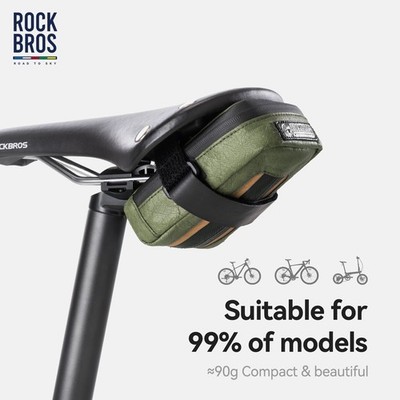 【ROAD TO SKY】ROCKBROS Tyvek Bike Seat Bag 0.4L Tail Bag Waterproof Lightweight 