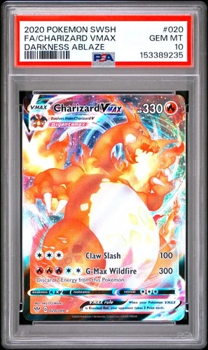 POKEMON CHARIZARD VMAX 020/189 DARKNESS ABLAZE 2020 PSA 10