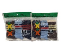 New Striped Infant And Toddler Crew Socks 6 Pair Socksmith Size 0-9 Vintage