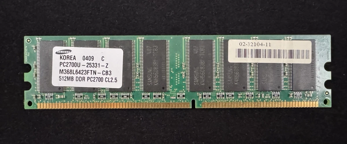 Samsung PC-2700 (DDR-333) Bus Speed Computer RAM 512 MB Capacity